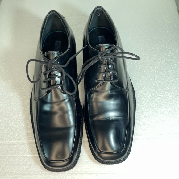 Material London mens shoes black Tie up Leather size 10 pre owned good condition - Picture 7 of 16